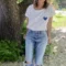 T-chirt cœur dégradé bleu