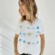 t-shirt love Coeur bleu be you