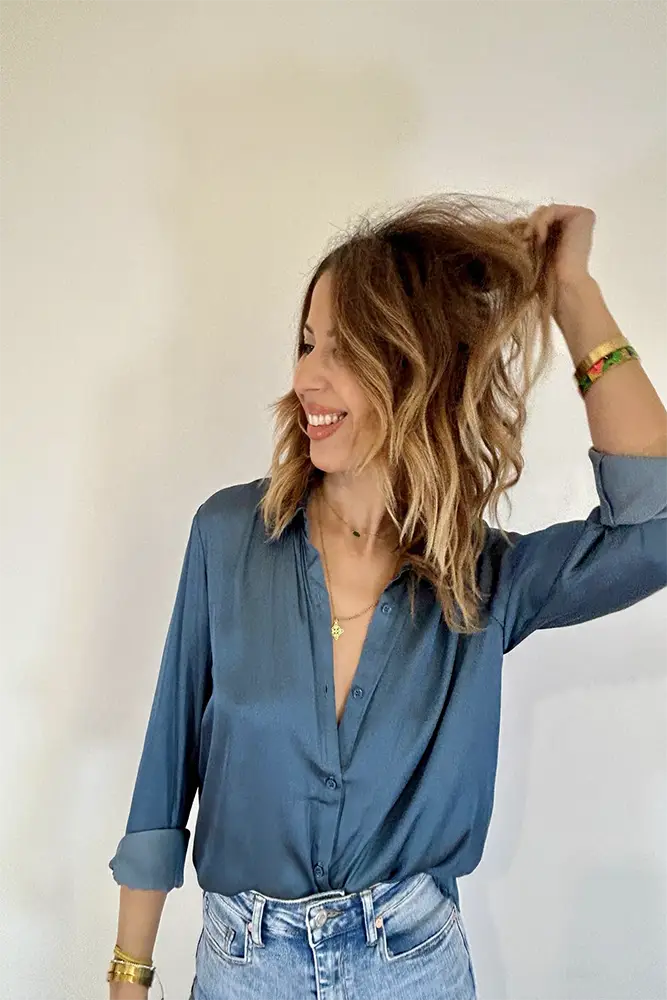 Chemise Classique bleu Brillante