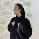 Pull noir coll Reine